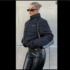 White Fox Boutique Black Puffer Jacket